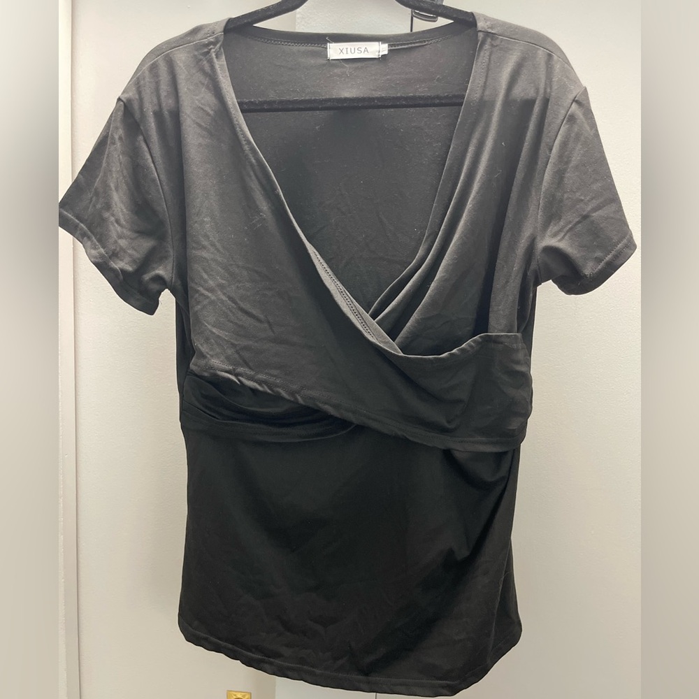 Black Women's Nursing/Pumping Top